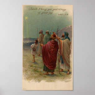 Shepherds Gazing Ovanför Helgdag Poster