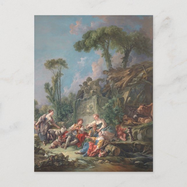 Shepherd's Idyll - François Boucher Vykort (Framsida)