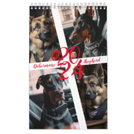 Shepherds och Dobermans. 2024 Kalender