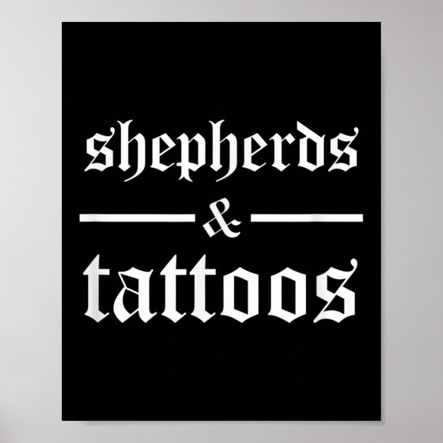 Shepherds och Tattoos underbara Tattoed Hundägare Poster (Framsidan)