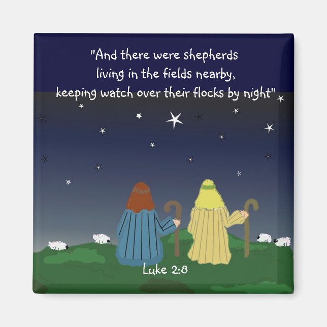 Shepherds som tittar på sina flockar magnet (Framsidan)