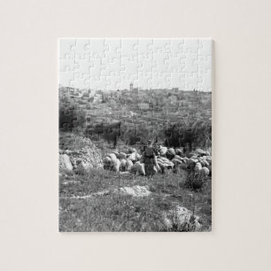 Shepherdset som ansar flockar, near Bethlehem Pussel