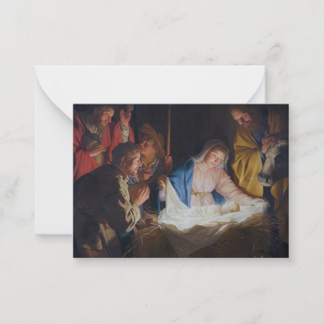 Shepherdsets anpassning - Honthorst - jul Anteckningskort (Framsida)