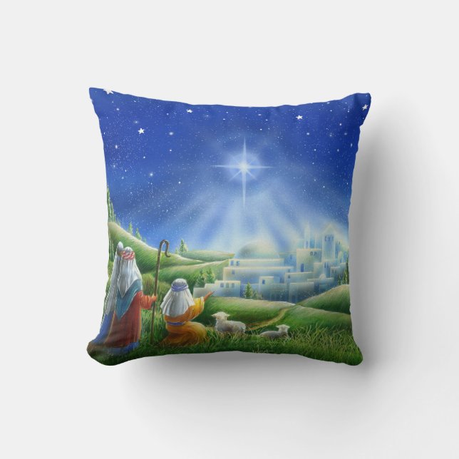 Shepherdskomen till Bethlehem kudder Kudde (Framsida)