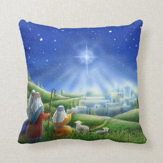 Shepherdskomen till Bethlehem kudder Kudde