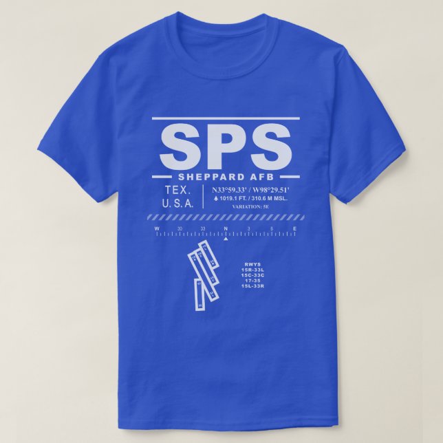 Sheppard AFB Luft Force Base SPS T-Shirt (Design framsida)