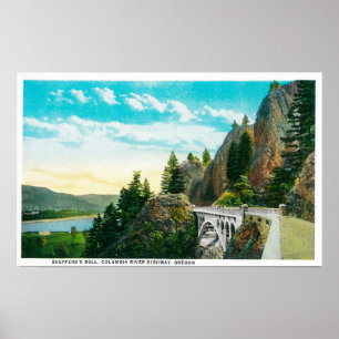 Shepperds Dell på Columbia River Poster