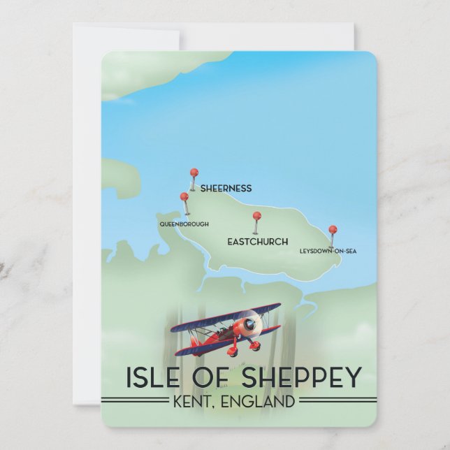 Sheppeyön Kent England reseaffisch (Framsida)