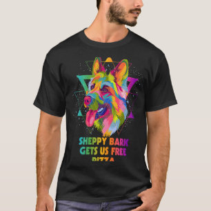 Sheppy Bark får oss Free Pizza German Shepherd Hum T Shirt