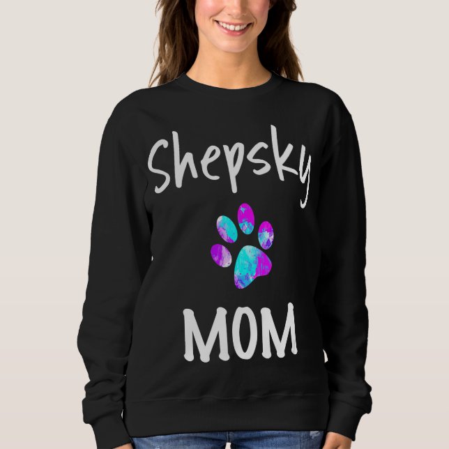 Shepsky Mamma German Shepherd Husky Mix Hundägare T Shirt (Framsida)