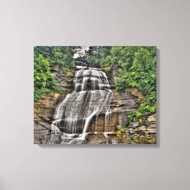 Shequaga Falls, Montoural, New York Canvastryck (Framsida)