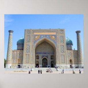 Sher-Dor Madrasah i Samarkand, Uzbekistan Poster