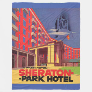 Sheraton Park Hotel på 1950-talet - Washington, DC Fleecefilt
