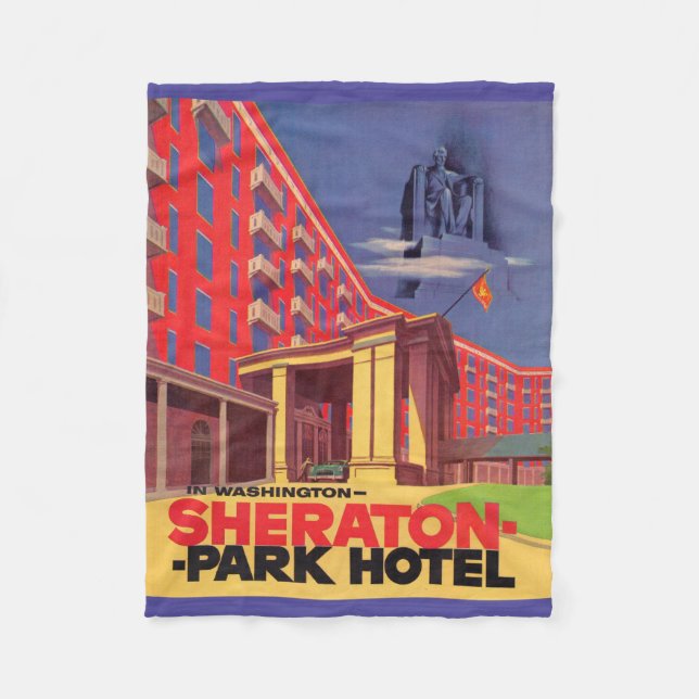 Sheraton Park Hotel på 1950-talet - Washington, DC Fleecefilt (Framsidan)