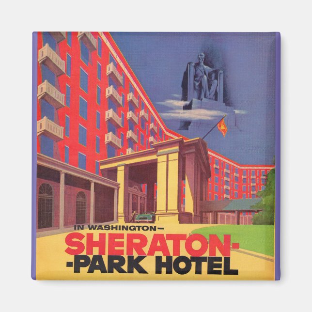 Sheraton Park Hotel på 1950-talet - Washington, DC Magnet (Framsidan)