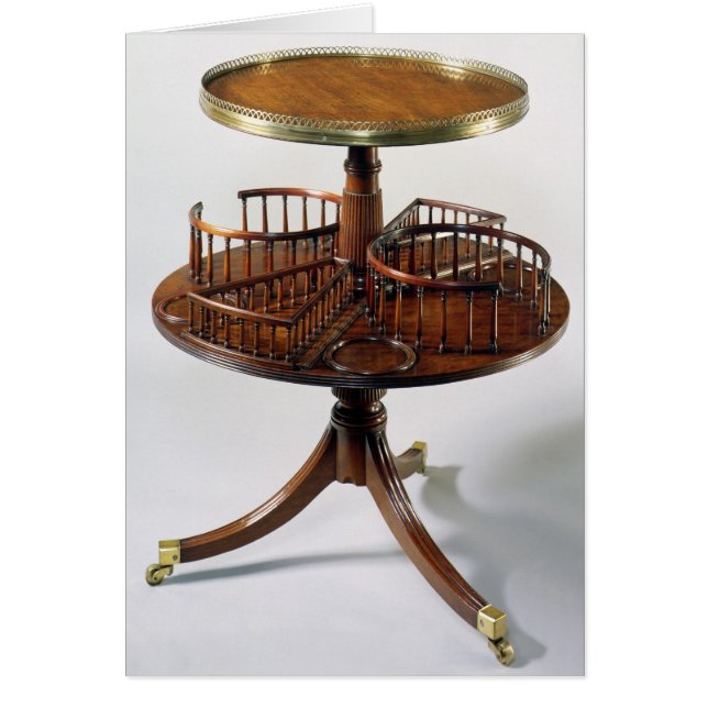 Sheraton två-tier dum servitör hälsningskort (Framsidan)