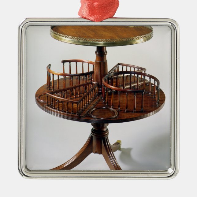 Sheraton två-tier dum servitör julgransprydnad metall (Framsidan)