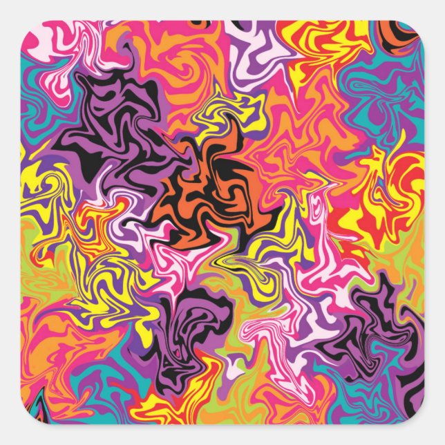 Sherbet Fyrkantigt Klistermärke (Framsida)