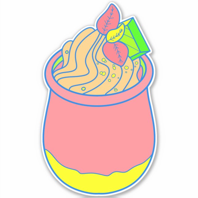 Sherbet Glasskaka Klistermärken (Framsida)
