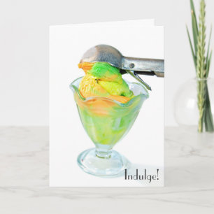 sherbet med glass kammar hem kort