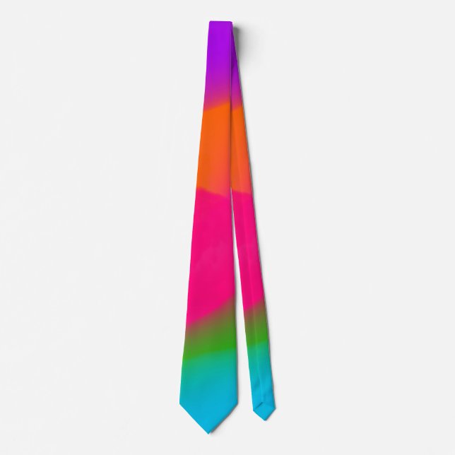 Sherbet Neon Watercolor necktie Slips (Framsida)