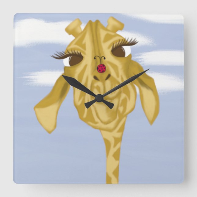 Sherbet och hennes besökare fyrkantig klocka (Framsida)