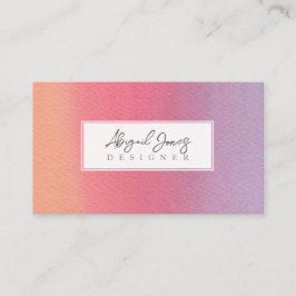 Sherbet Ombre Artist Watercolor Profile Tidsbeställning Kort
