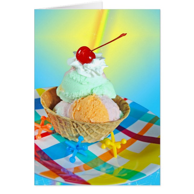 Sherbet Sundae Hälsningskort (Framsidan)