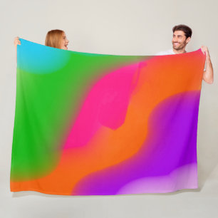 Sherbet Watercolor fleece filt