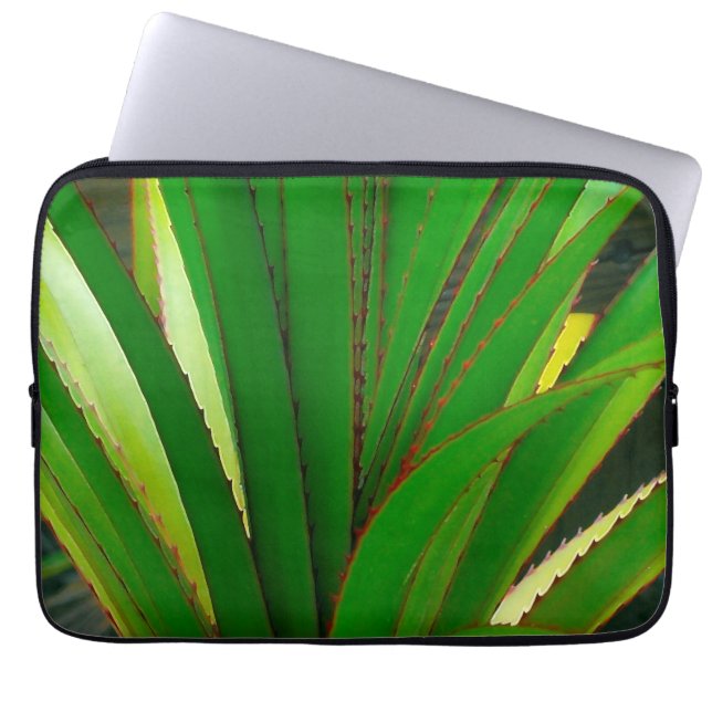 Sherd Gräs Closeup Laptop Sleeve (Framsidan)