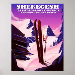 Sheregesh ,Kemerovo Oblast Rusolska skidresepresen Poster