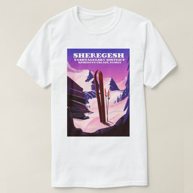 Sheregesh ,Kemerovo Oblast Rusolska skidresepresen T Shirt (Design framsida)