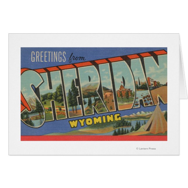 Sheridan, Wyoming - Stora Brev Scenes Hälsningskort (Framsidan Horizontal)