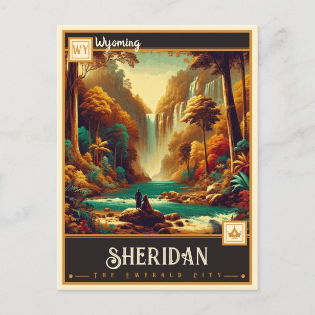Sheridan, Wyoming | VINTAGE Vykort (Framsida)