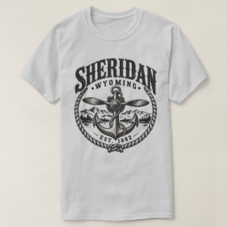 Sheridan Wyoming Vintagebåtsankare Utomhus T Shirt