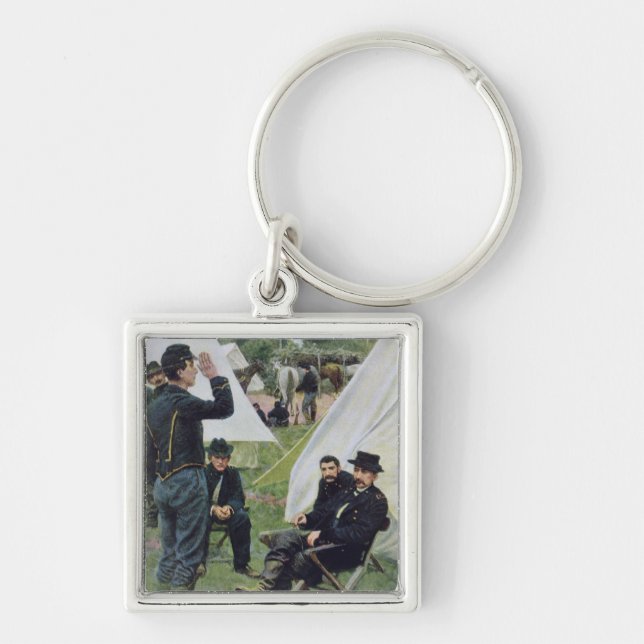 Sheridans intervjuar först med Rowand Fyrkantig Silverfärgad Nyckelring (Framsidan)