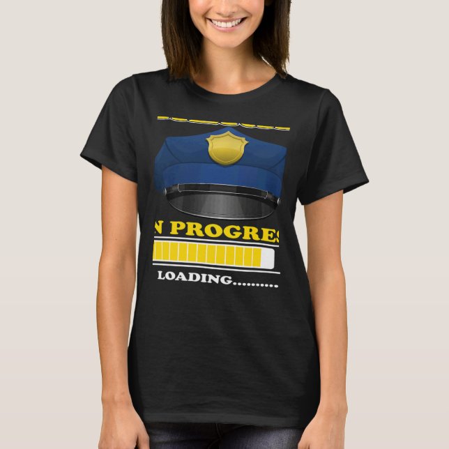 Sherif In Progress Future Policewoman Criminology  T Shirt (Framsida)