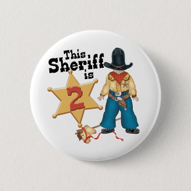 sheriff 2:a födelsedagen knapp (Framsida)