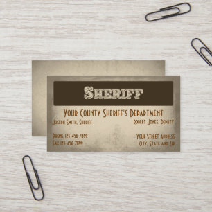 sheriff Affärskort Visitkort