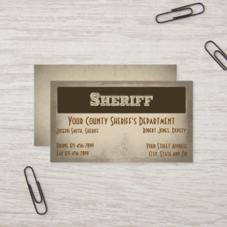 sheriff Affärskort Visitkort