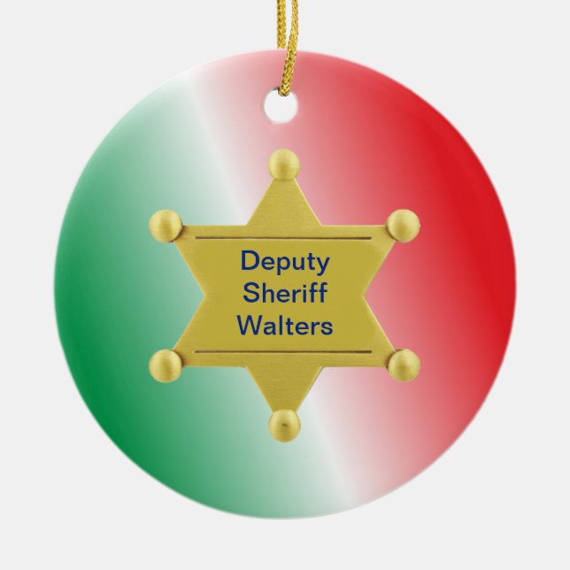 sheriff Anpassningsbar jul Ornament (Framsidan)