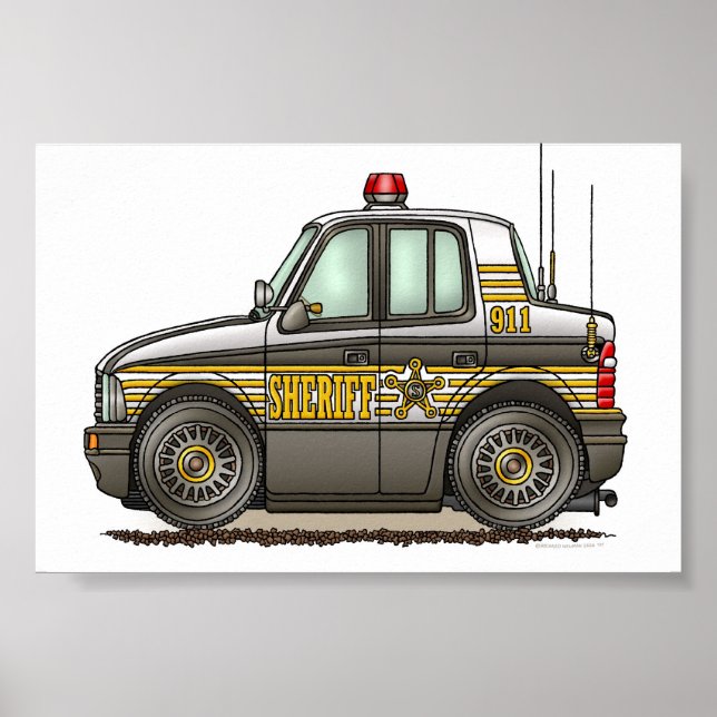 Sheriff Car Patrol Car Poster (Framsidan)