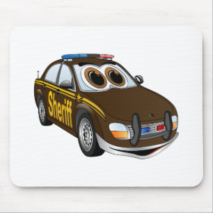 Sheriff Car Tecknad BR Musmatta