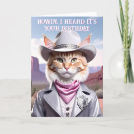 sheriff Cat Birthday Kort