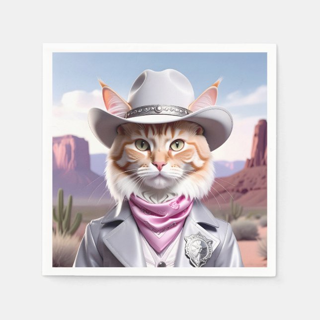 sheriff Cat Pappersservett (Framsidan)