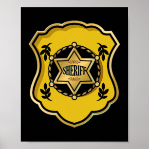Sheriff Costume Halloween Polischef Law Enfor Poster