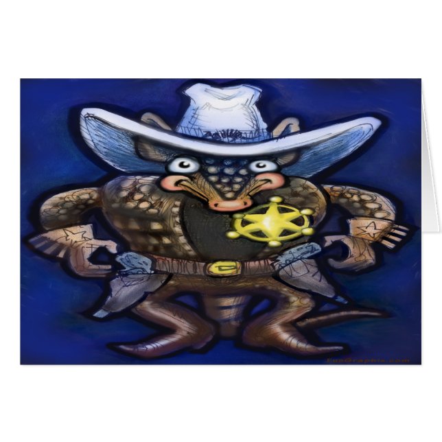 sheriff Dillo Hälsningskort (Framsidan Horizontal)