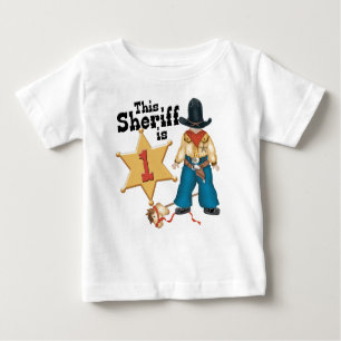 Sheriff First Birthday T Shirt