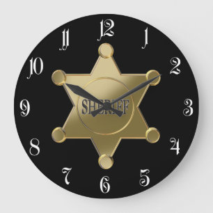 sheriff Golden star Stor Klocka