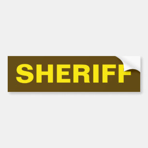 SHERIFF - guld- gul logotypbildekal Bildekal